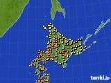 北海道地方のアメダス実況(気温)(2016年08月06日)