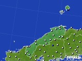 2016年08月06日の島根県のアメダス(風向・風速)