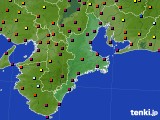 三重県のアメダス実況(日照時間)(2016年08月07日)