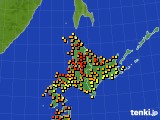 北海道地方のアメダス実況(気温)(2016年08月07日)