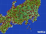 2016年08月07日の関東・甲信地方のアメダス(気温)