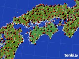 四国地方のアメダス実況(気温)(2016年08月07日)