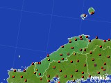 島根県のアメダス実況(気温)(2016年08月07日)