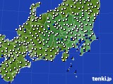 関東・甲信地方のアメダス実況(風向・風速)(2016年08月07日)