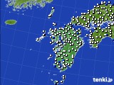 九州地方のアメダス実況(風向・風速)(2016年08月07日)