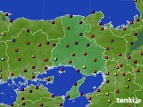 兵庫県のアメダス実況(日照時間)(2016年08月08日)