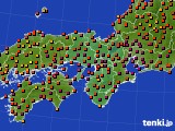 近畿地方のアメダス実況(気温)(2016年08月08日)