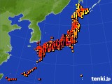 アメダス実況(気温)(2016年08月08日)