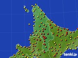 2016年08月08日の道北のアメダス(気温)