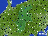 長野県のアメダス実況(風向・風速)(2016年08月08日)