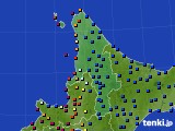 道北のアメダス実況(日照時間)(2016年08月09日)