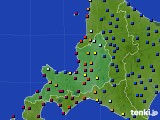 道央のアメダス実況(日照時間)(2016年08月09日)