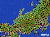 北陸地方のアメダス実況(気温)(2016年08月09日)