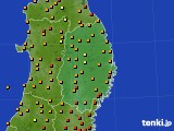 岩手県のアメダス実況(気温)(2016年08月09日)