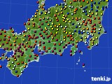 東海地方のアメダス実況(日照時間)(2016年08月10日)