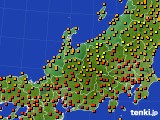 北陸地方のアメダス実況(気温)(2016年08月10日)