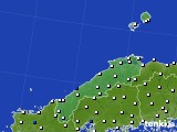 島根県のアメダス実況(風向・風速)(2016年08月10日)