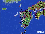 九州地方のアメダス実況(日照時間)(2016年08月11日)