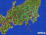 2016年08月11日の関東・甲信地方のアメダス(気温)