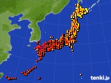 アメダス実況(気温)(2016年08月11日)