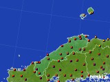 島根県のアメダス実況(気温)(2016年08月11日)