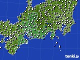 東海地方のアメダス実況(風向・風速)(2016年08月11日)