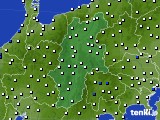 長野県のアメダス実況(風向・風速)(2016年08月11日)