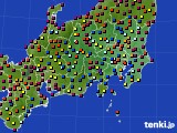 2016年08月12日の関東・甲信地方のアメダス(日照時間)