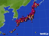 アメダス実況(日照時間)(2016年08月12日)