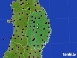 岩手県のアメダス実況(日照時間)(2016年08月12日)