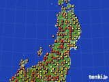 東北地方のアメダス実況(気温)(2016年08月12日)