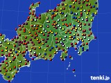 関東・甲信地方のアメダス実況(日照時間)(2016年08月13日)