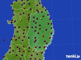 岩手県のアメダス実況(日照時間)(2016年08月13日)