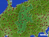 長野県のアメダス実況(気温)(2016年08月13日)