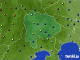 山梨県のアメダス実況(日照時間)(2016年08月14日)