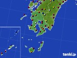 鹿児島県のアメダス実況(日照時間)(2016年08月14日)