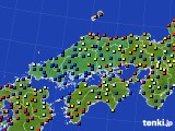 中国地方のアメダス実況(日照時間)(2016年08月15日)