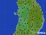 秋田県のアメダス実況(日照時間)(2016年08月15日)