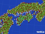 2016年08月15日の四国地方のアメダス(気温)
