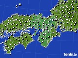 2016年08月15日の近畿地方のアメダス(風向・風速)