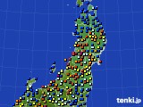 東北地方のアメダス実況(日照時間)(2016年08月16日)