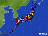 アメダス実況(日照時間)(2016年08月16日)