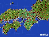 2016年08月16日の近畿地方のアメダス(気温)