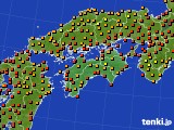 2016年08月16日の四国地方のアメダス(気温)