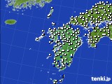 2016年08月16日の九州地方のアメダス(風向・風速)