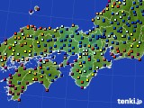 近畿地方のアメダス実況(日照時間)(2016年08月17日)