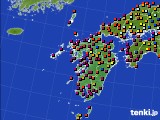 九州地方のアメダス実況(日照時間)(2016年08月17日)