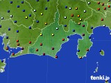 静岡県のアメダス実況(日照時間)(2016年08月17日)