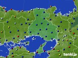 兵庫県のアメダス実況(日照時間)(2016年08月17日)