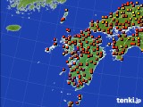 2016年08月17日の九州地方のアメダス(気温)